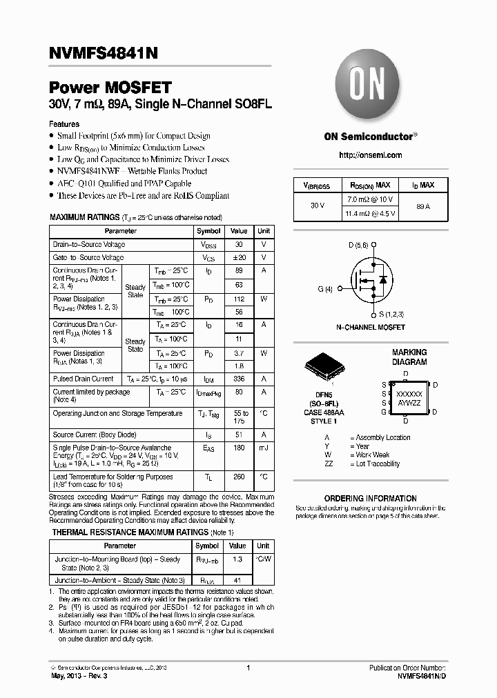 NVMFS4841N_8250709.PDF Datasheet