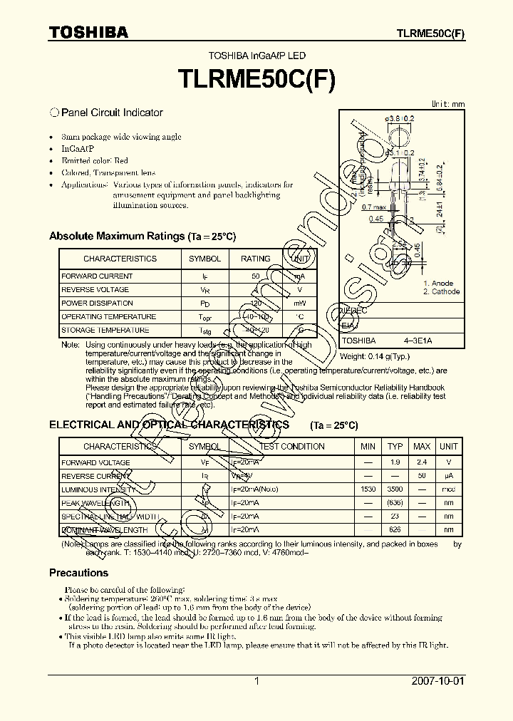 TLRME50CF_8281161.PDF Datasheet