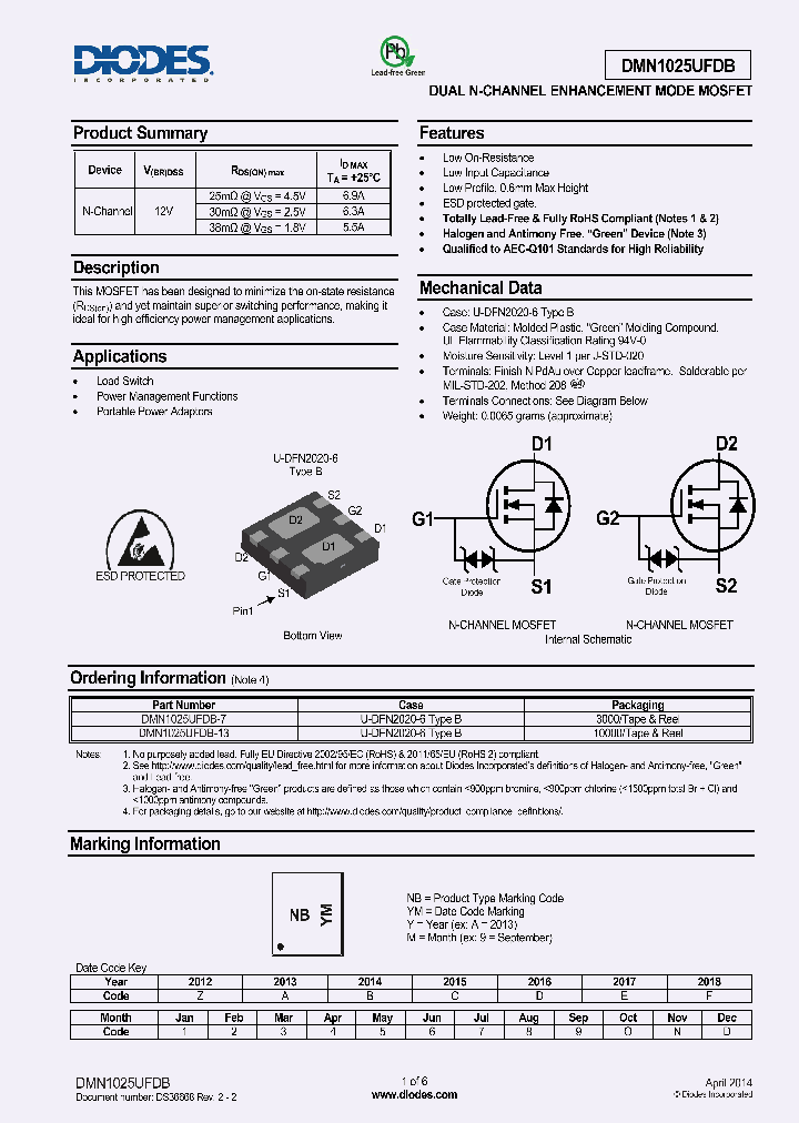 DMN1025UFDB-13_8287809.PDF Datasheet