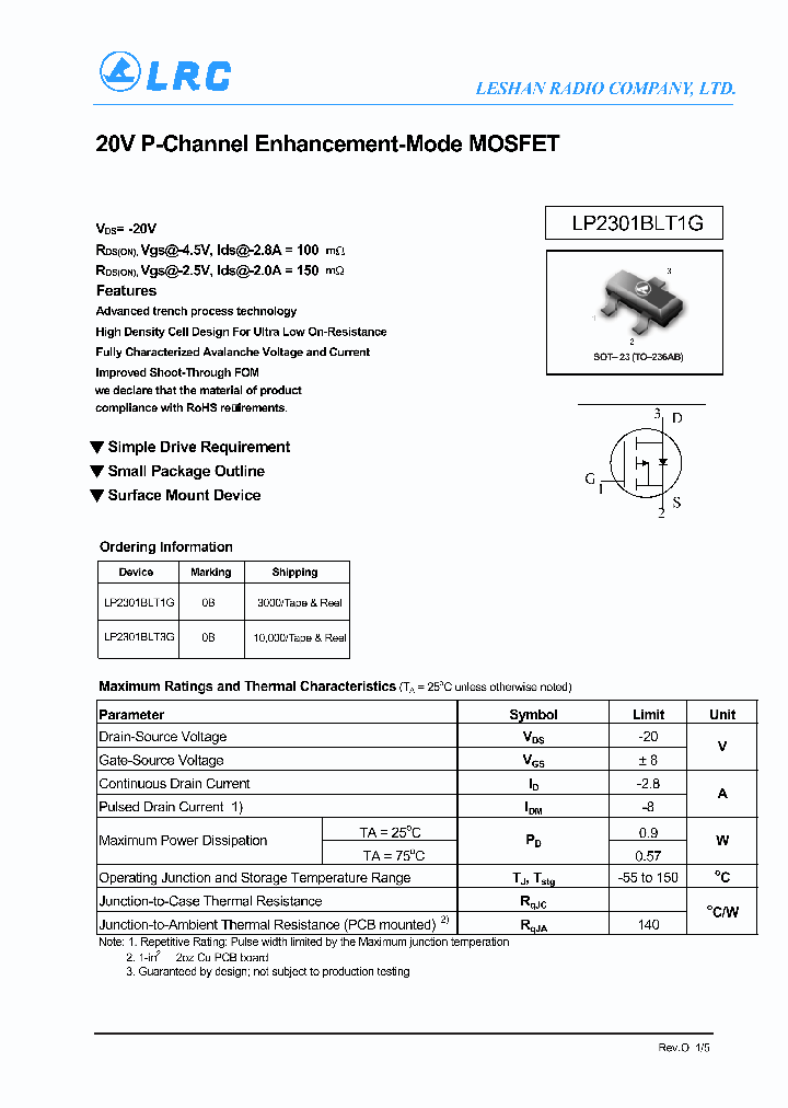 LP2301BLT1G-15_8288620.PDF Datasheet