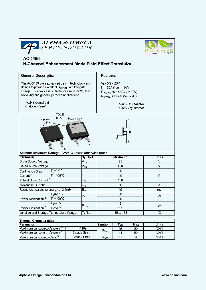 AOD456_8349440.PDF Datasheet