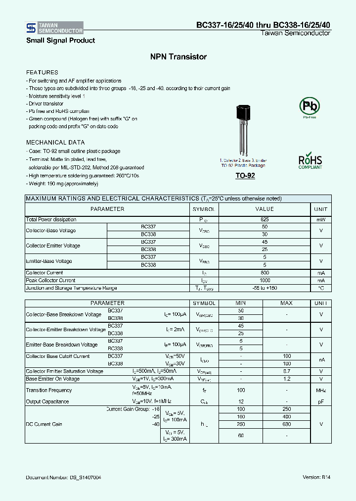 Bc337 схема включения