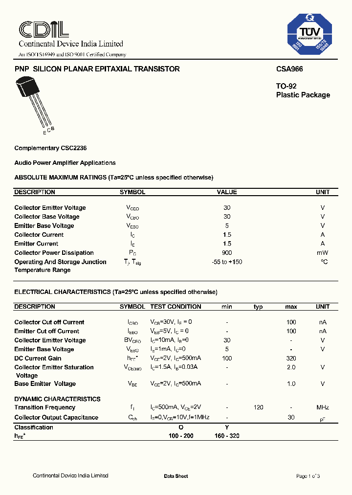 CSA966Y_8398067.PDF Datasheet