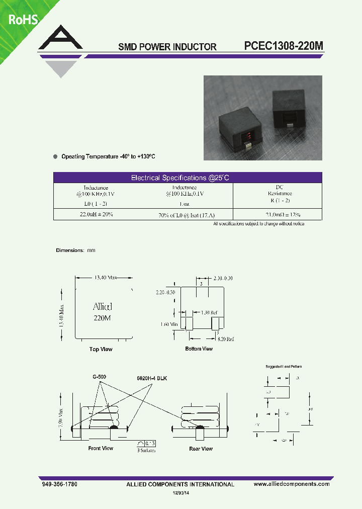 PCEC1308-220M_8482463.PDF Datasheet