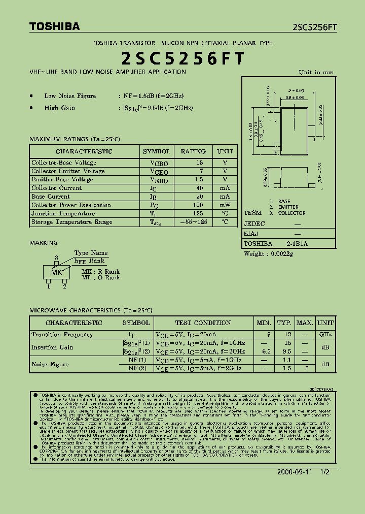 2SC5256FT_8481253.PDF Datasheet