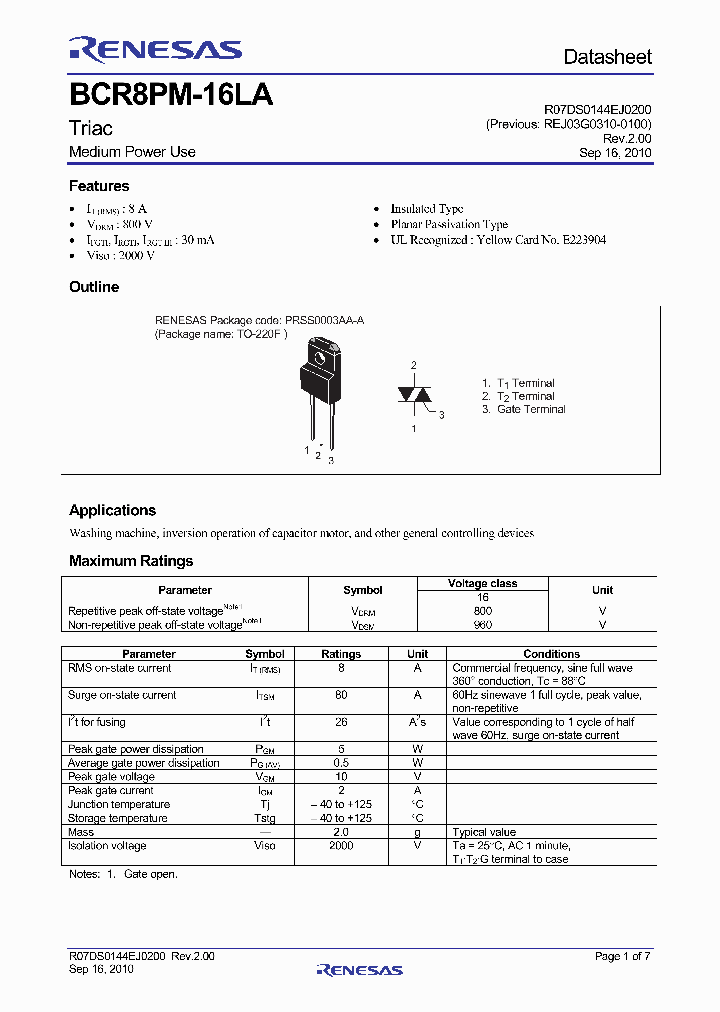 BCR8PM-16LA-15_8537387.PDF Datasheet