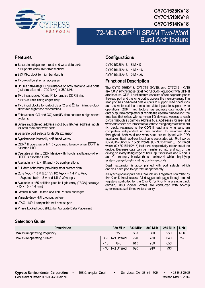 CY7C1512KV18-250BZIT_8548866.PDF Datasheet