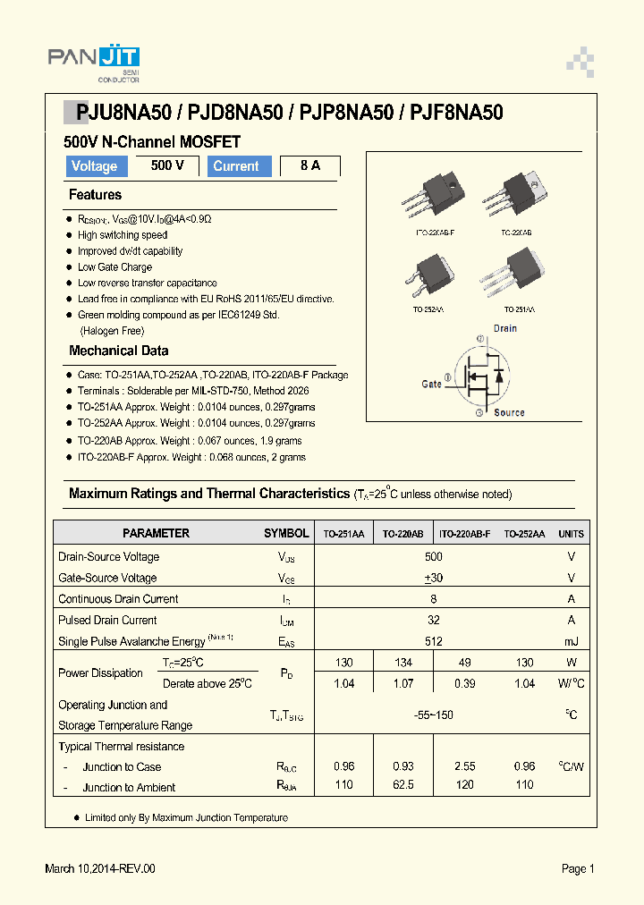 PJP8NA50_8623551.PDF Datasheet