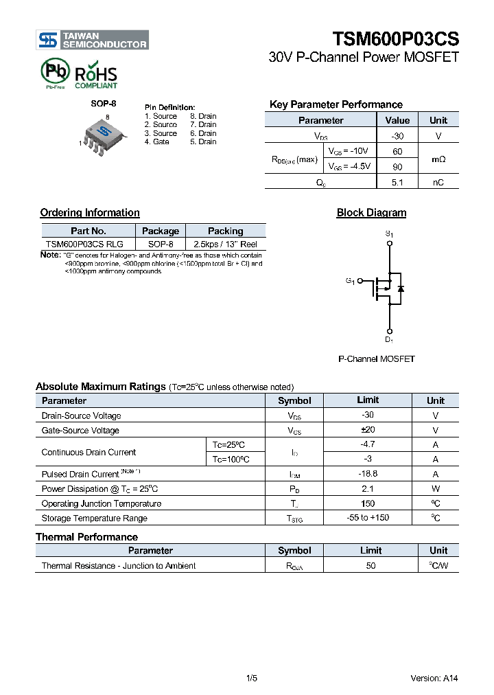 TSM600P03CSRLG_8649214.PDF Datasheet