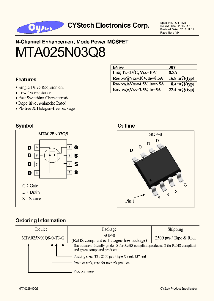 MTA025N03Q8-0-T3-G_8688379.PDF Datasheet