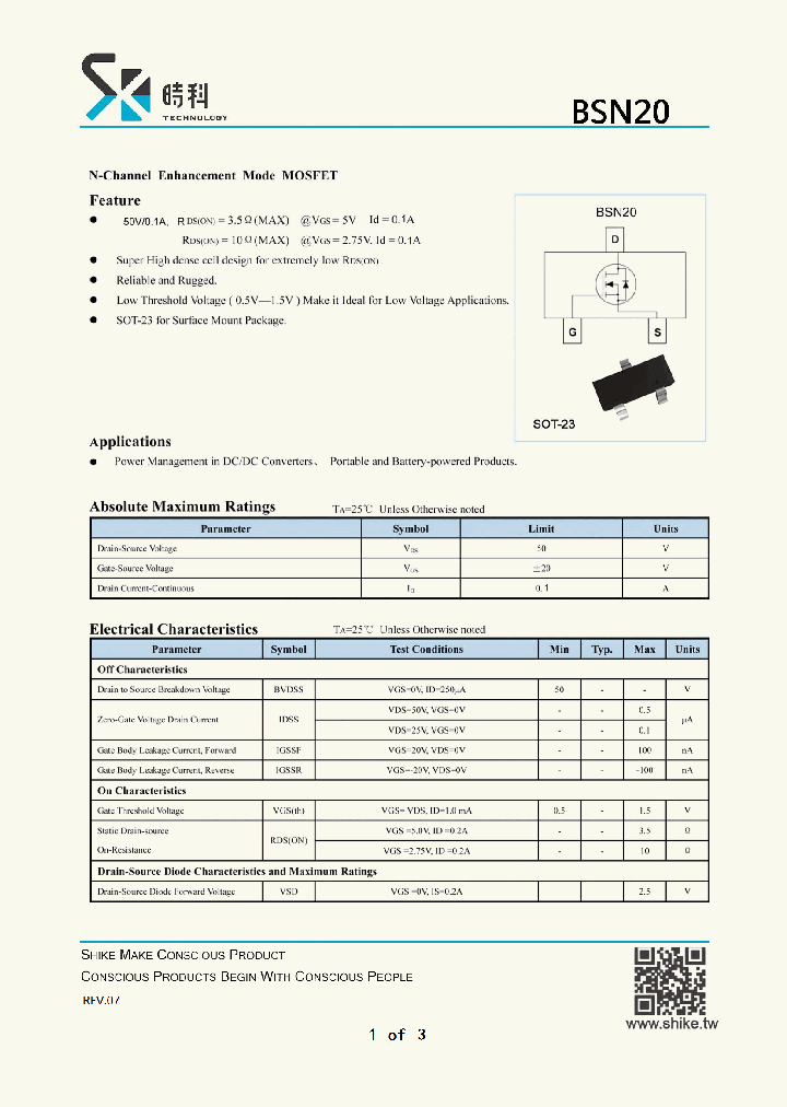 BSN20_8790616.PDF Datasheet