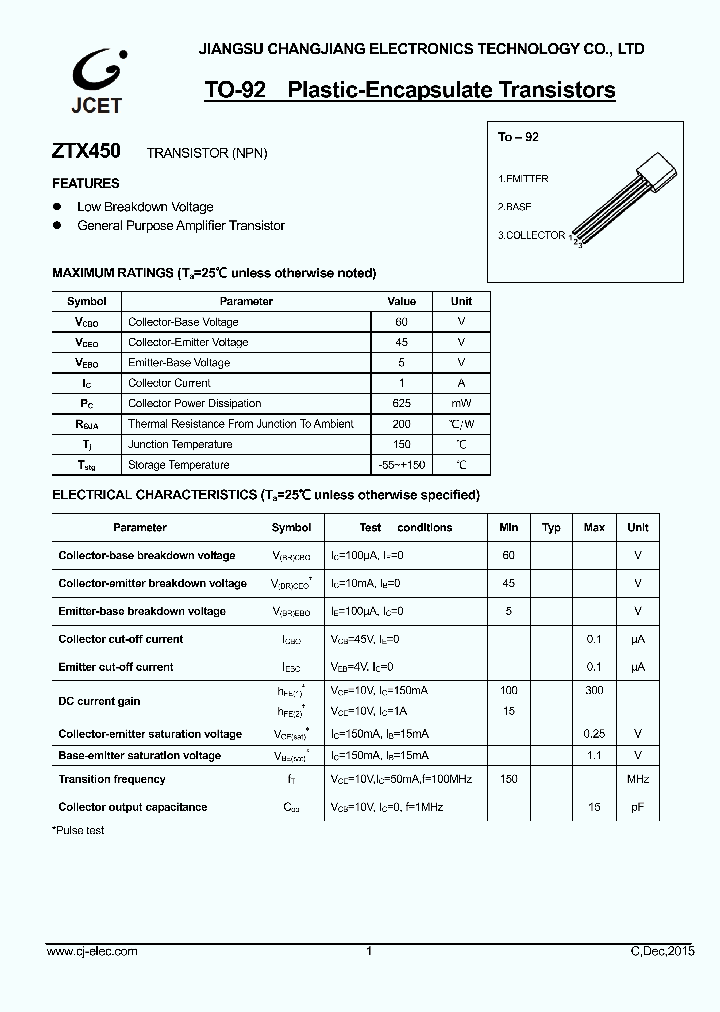 ZTX450_8807494.PDF Datasheet