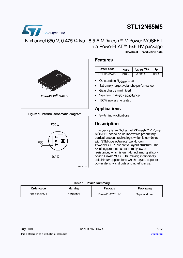 STL12N65M5_8834642.PDF Datasheet