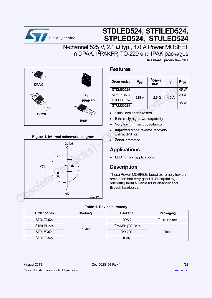 STFILED524_8834744.PDF Datasheet