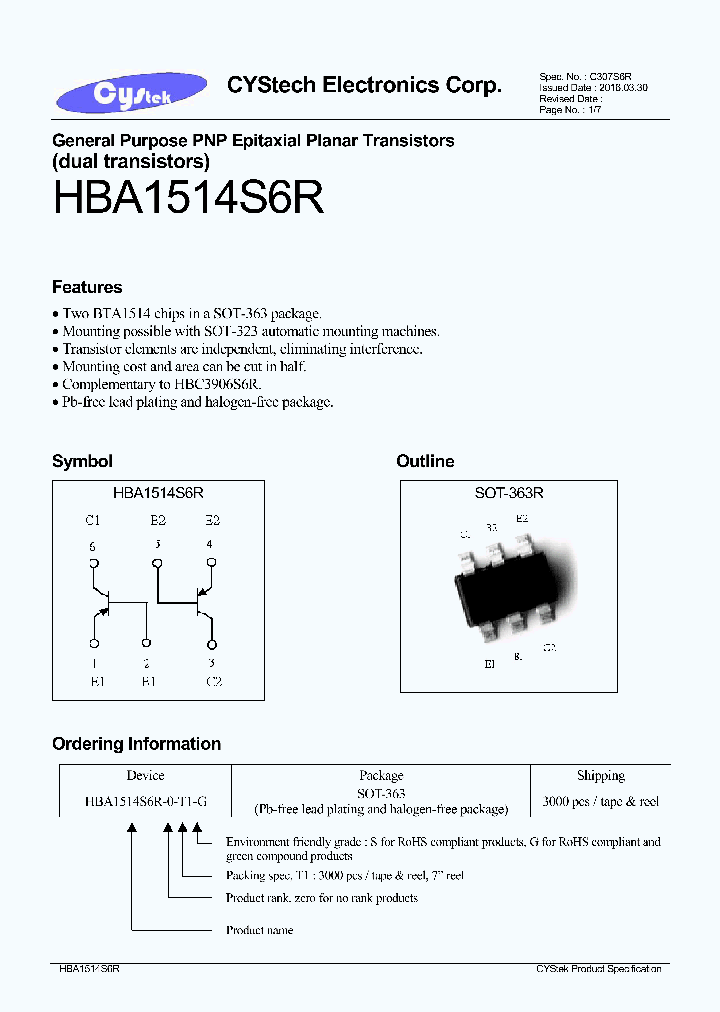 HBA1514S6R_8844390.PDF Datasheet