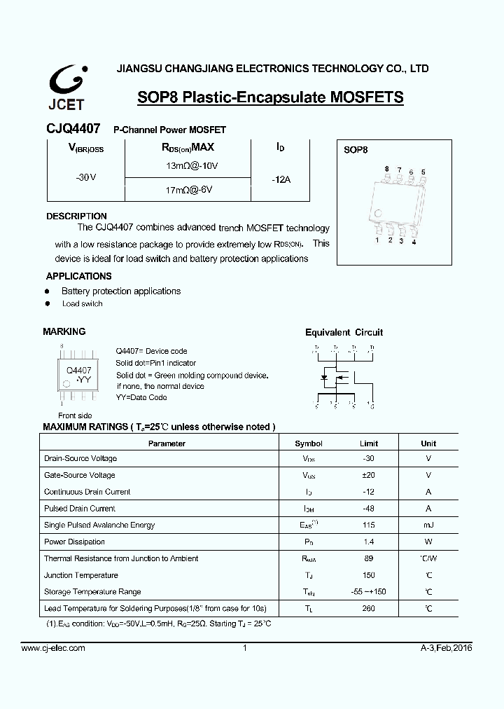 CJQ4407_8868083.PDF Datasheet