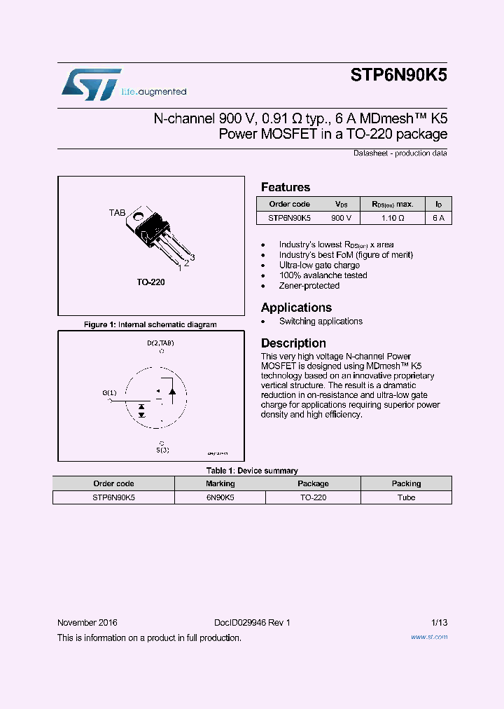 STP6N90K5_8898156.PDF Datasheet