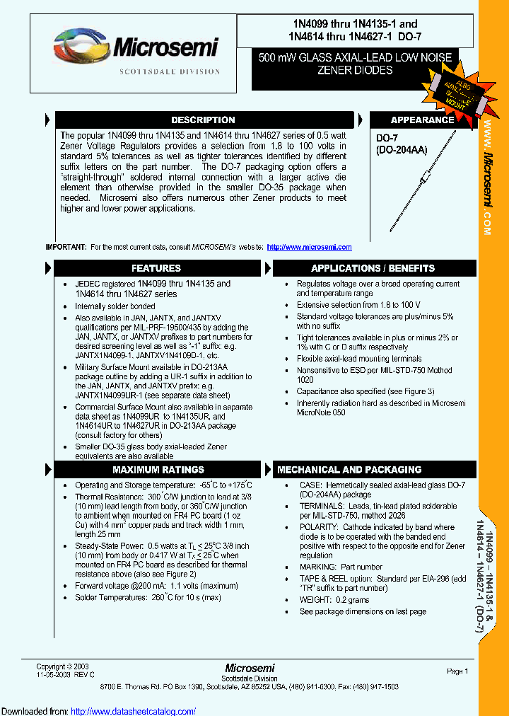 1N4099DO7_8925332.PDF Datasheet