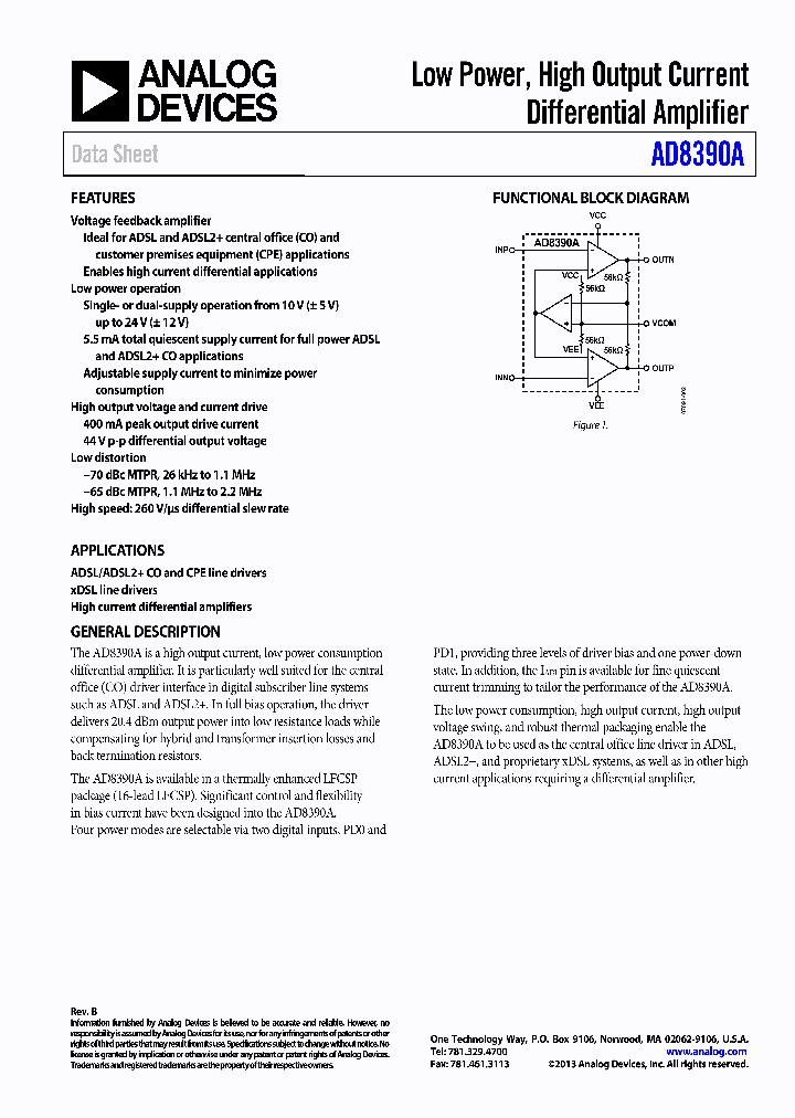 AD8390AACPZ-R7_8931966.PDF Datasheet