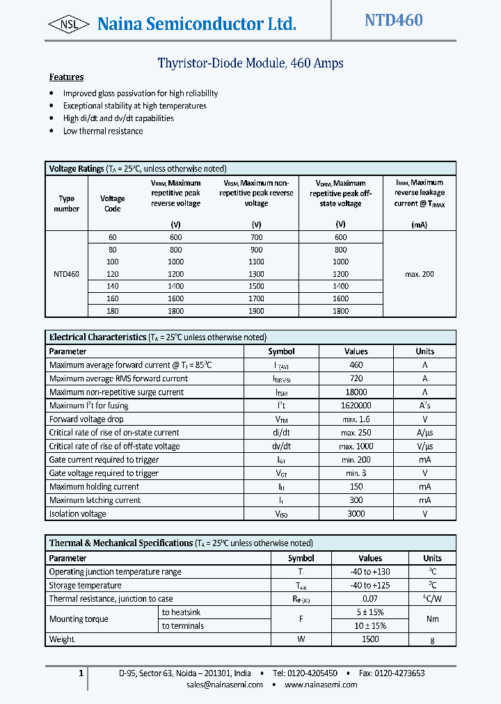 NTD460_8934285.PDF Datasheet