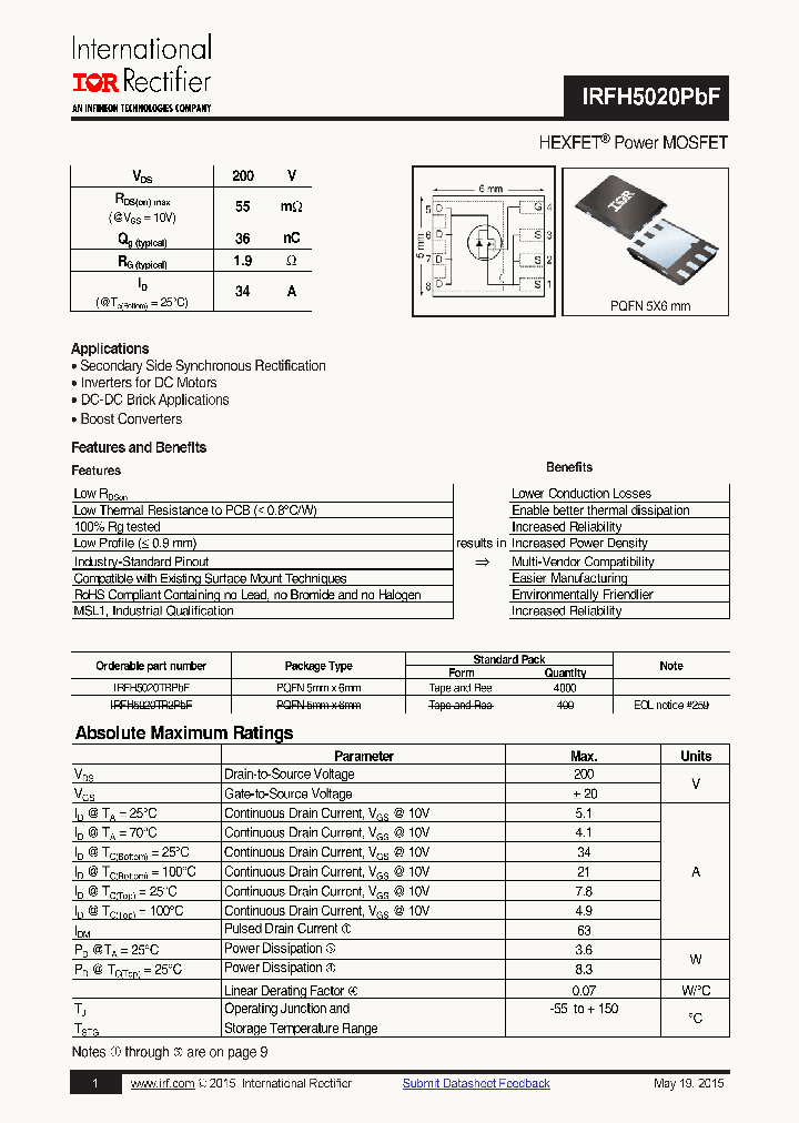 IRFH5020PBF-15_8984970.PDF Datasheet