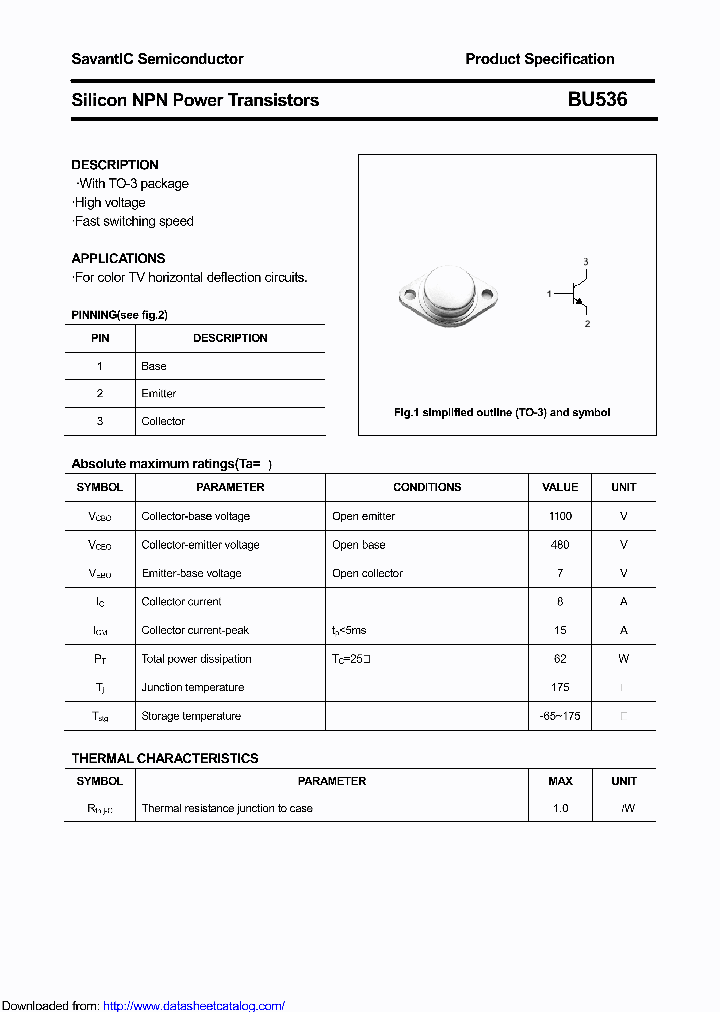 BU536_9001442.PDF Datasheet