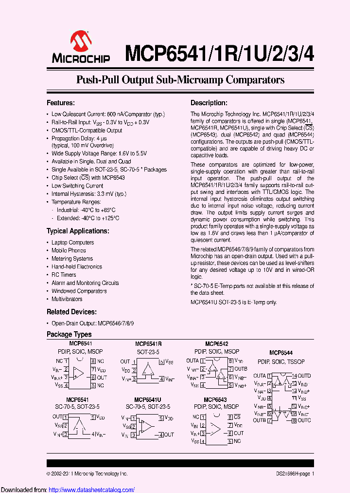 MCP6541T-EOTGVAO_9003206.PDF Datasheet