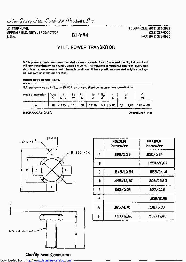 BLY94_9010745.PDF Datasheet