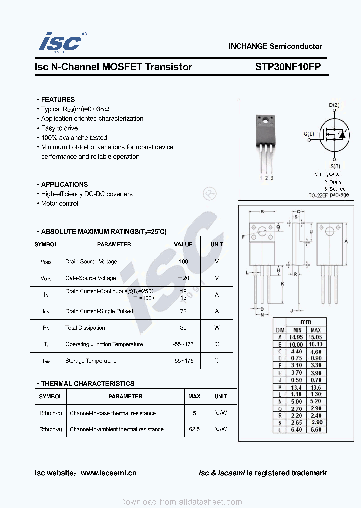 STP30NF10FP_9022732.PDF Datasheet