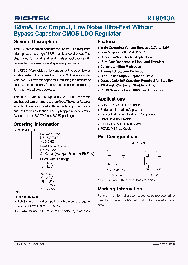 RT9013A-30GU5_9028658.PDF Datasheet