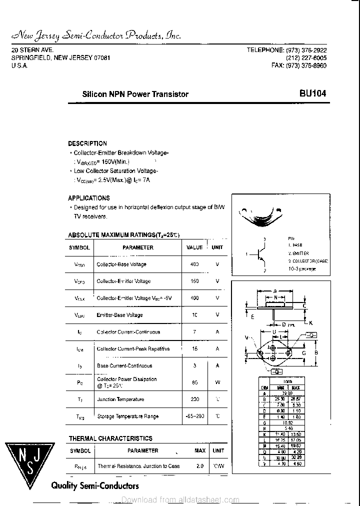 BU104_9030441.PDF Datasheet