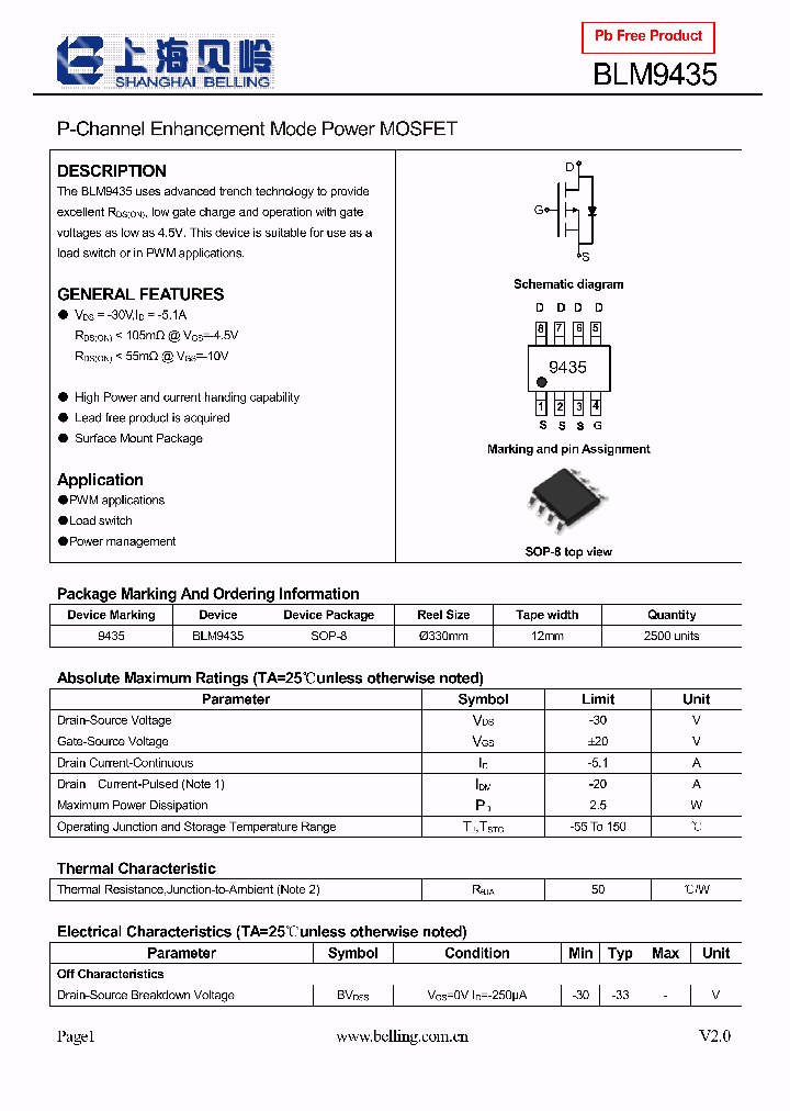 BLM9435_9030632.PDF Datasheet