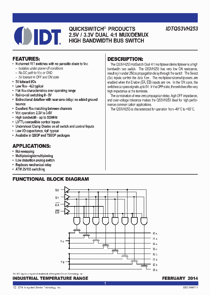 IDTQS3VH253_9058397.PDF Datasheet