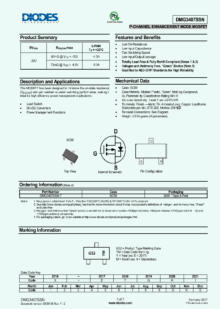 DMG3407SSN-7_9076579.PDF Datasheet