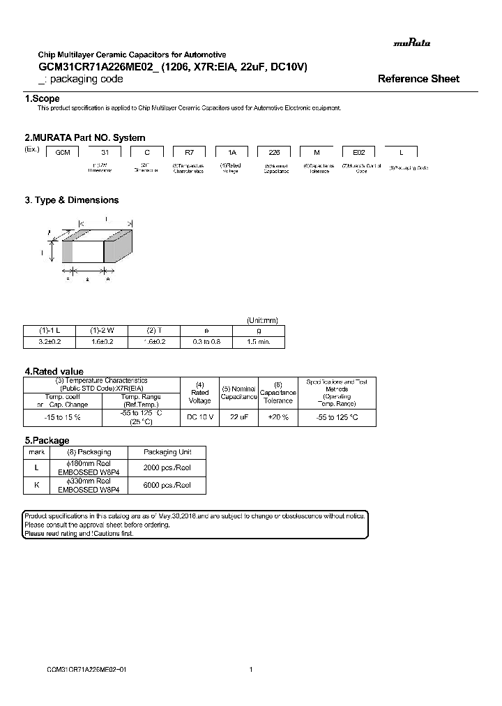 GCM31CR71A226ME02_9078242.PDF Datasheet