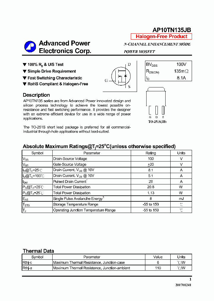 AP10TN135JB_9081675.PDF Datasheet