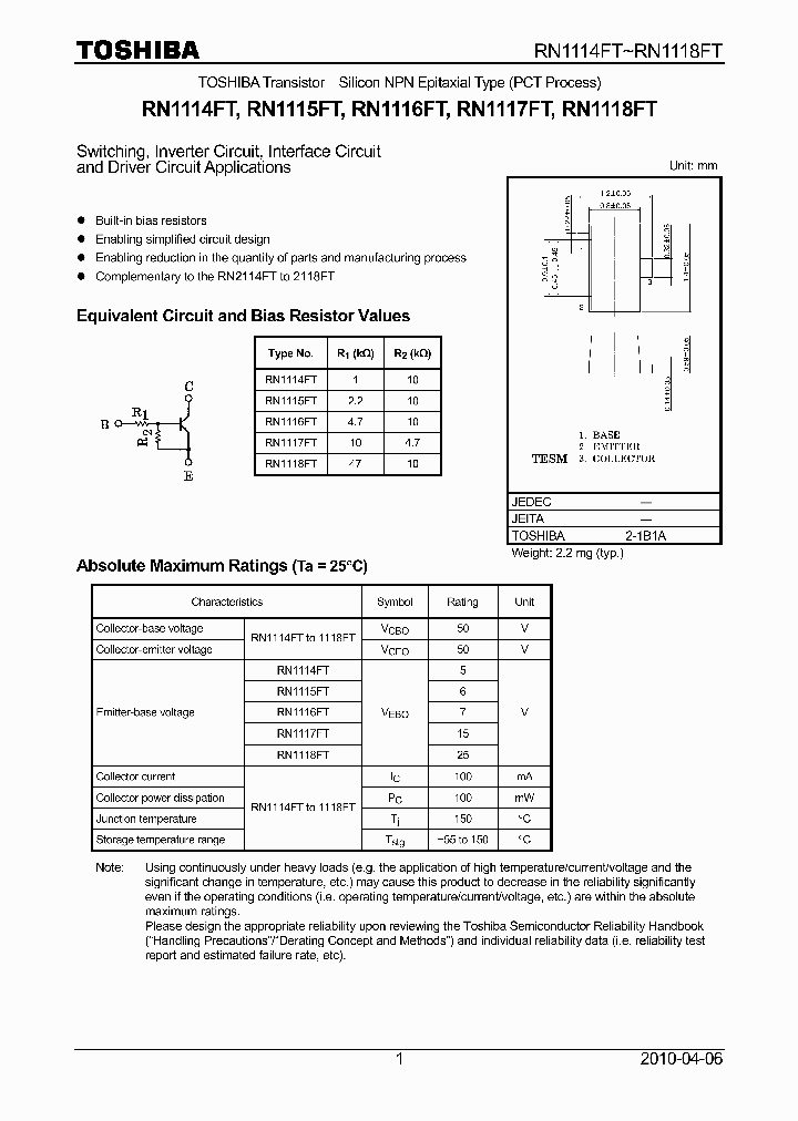 RN1117FT_9099831.PDF Datasheet