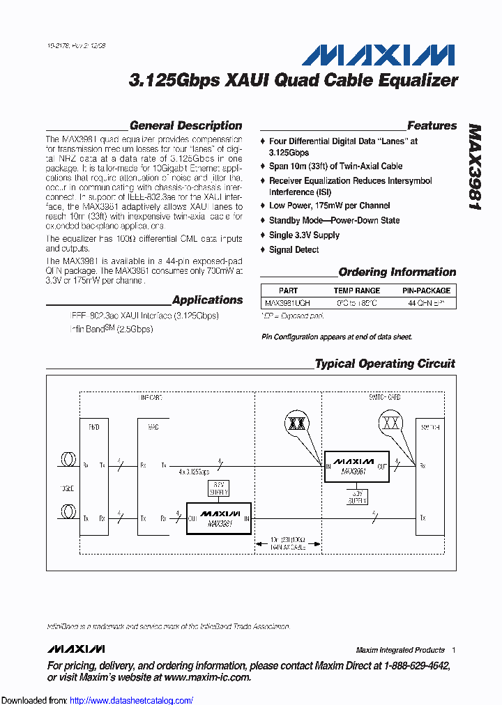 MAX3981UTH_9109395.PDF Datasheet